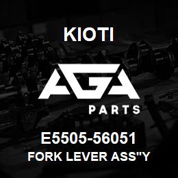 E5505-56051 Kioti FORK LEVER ASS'Y | AGA Parts