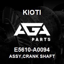 E5610-A0094 Kioti ASSY,CRANK SHAFT | AGA Parts