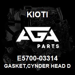 E5700-03314 Kioti GASKET,CYNDER HEAD DNR V | AGA Parts