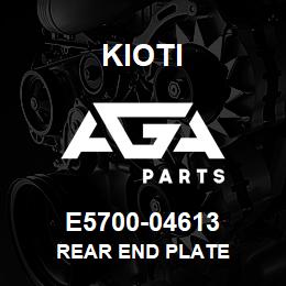 E5700-04613 Kioti REAR END PLATE | AGA Parts