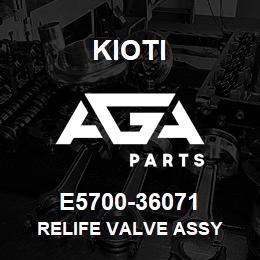 E5700-36071 Kioti RELIFE VALVE ASSY | AGA Parts