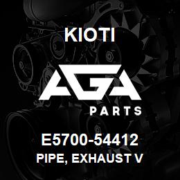 E5700-54412 Kioti PIPE, EXHAUST V | AGA Parts