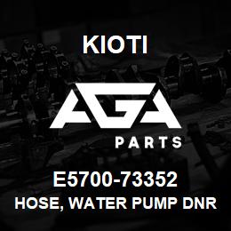 E5700-73352 Kioti HOSE, WATER PUMP DNR V | AGA Parts