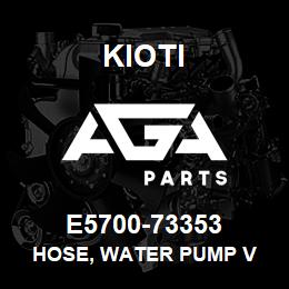 E5700-73353 Kioti HOSE, WATER PUMP V | AGA Parts