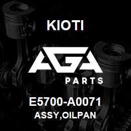 E5700-A0071 Kioti ASSY,OILPAN | AGA Parts