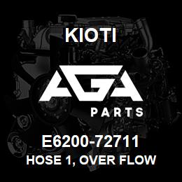 E6200-72711 Kioti HOSE 1, OVER FLOW | AGA Parts