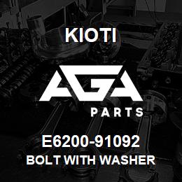 E6200-91092 Kioti BOLT WITH WASHER | AGA Parts