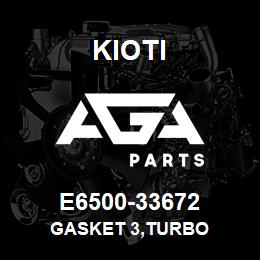 E6500-33672 Kioti GASKET 3,TURBO | AGA Parts