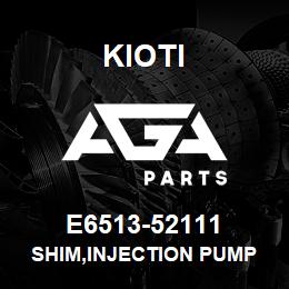 E6513-52111 Kioti SHIM,INJECTION PUMP V | AGA Parts