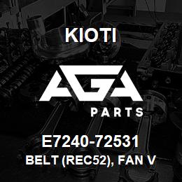 E7240-72531 Kioti BELT (REC52), FAN V | AGA Parts