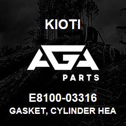 E8100-03316 Kioti GASKET, CYLINDER HEAD V | AGA Parts