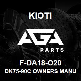 F-DA18-O20 Kioti DK75-90C OWNERS MANUAL, FRENCH DNR V | AGA Parts