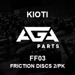 FF03 Kioti FRICTION DISCS 2/PK 050 | AGA Parts