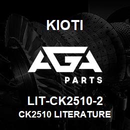 LIT-CK2510-2 Kioti CK2510 LITERATURE | AGA Parts