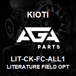 LIT-CK-FC-ALL1 Kioti LITERATURE FIELD OPTION CAB ALL DNR V | AGA Parts