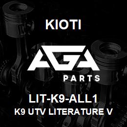 LIT-K9-ALL1 Kioti K9 UTV LITERATURE V | AGA Parts