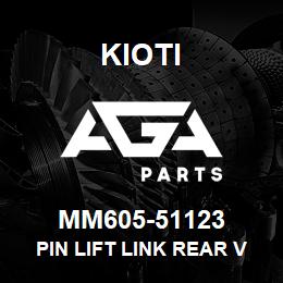 MM605-51123 Kioti PIN LIFT LINK REAR V | AGA Parts