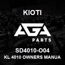 SD4010-O04 Kioti KL 4010 OWNERS MANUAL DNR V | AGA Parts