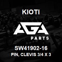 SW41902-16 Kioti PIN, CLEVIS 3/4 X 3 (ZP) V | AGA Parts