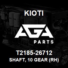 T2185-26712 Kioti SHAFT, 10 GEAR (RH) | AGA Parts