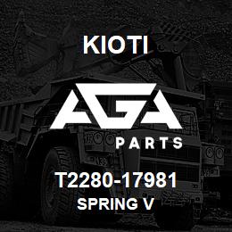 T2280-17981 Kioti SPRING V | AGA Parts