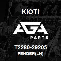 T2280-29205 Kioti FENDER(LH) | AGA Parts