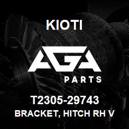 T2305-29743 Kioti BRACKET, HITCH RH V | AGA Parts