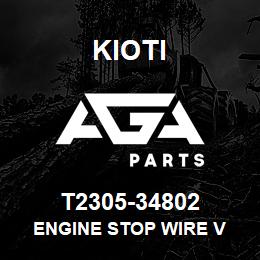 T2305-34802 Kioti ENGINE STOP WIRE V | AGA Parts