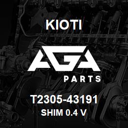 T2305-43191 Kioti SHIM 0.4 V | AGA Parts