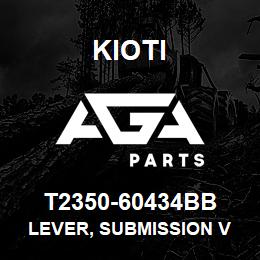 T2350-60434BB Kioti LEVER, SUBMISSION V | AGA Parts