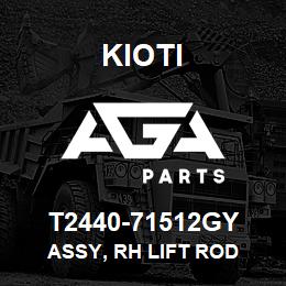 T2440-71512GY Kioti ASSY, RH LIFT ROD | AGA Parts