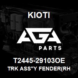 T2445-29103OE Kioti TRK ASS'Y FENDER(RH) V | AGA Parts