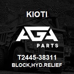 T2445-38311 Kioti BLOCK,HYD.RELIEF | AGA Parts