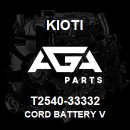 T2540-33332 Kioti CORD BATTERY V | AGA Parts