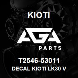 T2546-53011 Kioti DECAL KIOTI LK30 V | AGA Parts