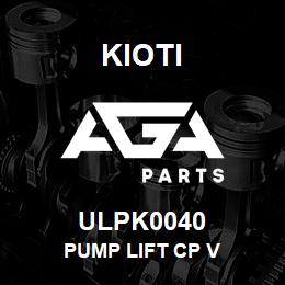 ULPK0040 Kioti PUMP LIFT CP V | AGA Parts