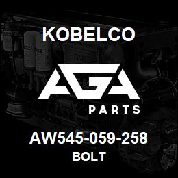 AW545-059-258 Kobelco BOLT | AGA Parts