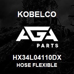 HX34L04110DX Kobelco HOSE FLEXIBLE | AGA Parts