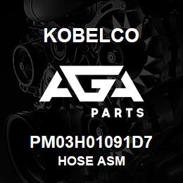 PM03H01091D7 Kobelco HOSE ASM | AGA Parts