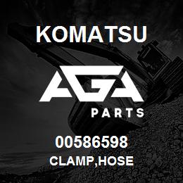 00586598 Komatsu CLAMP,HOSE | AGA Parts