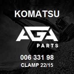 006 331 98 Komatsu Clamp 22/15 | AGA Parts
