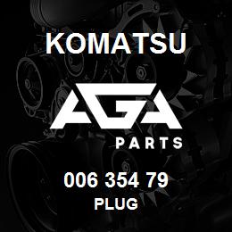 006 354 79 Komatsu Plug | AGA Parts