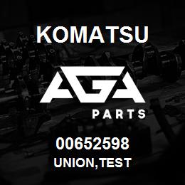 00652598 Komatsu UNION,TEST | AGA Parts