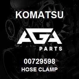 00729598 Komatsu HOSE CLAMP | AGA Parts