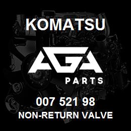007 521 98 Komatsu Non-return valve | AGA Parts
