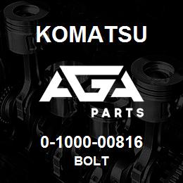 0-1000-00816 Komatsu BOLT | AGA Parts