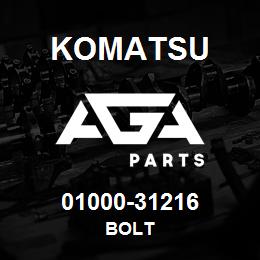 01000-31216 Komatsu BOLT | AGA Parts