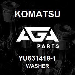 YU631418-1 Komatsu WASHER | AGA Parts