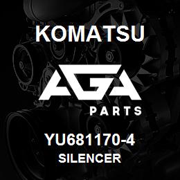 YU681170-4 Komatsu SILENCER | AGA Parts