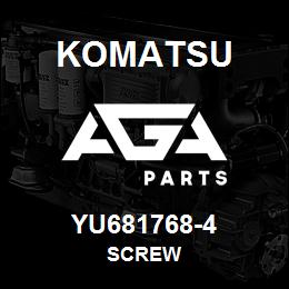 YU681768-4 Komatsu SCREW | AGA Parts